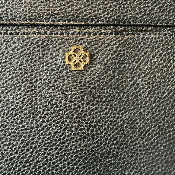 Ann Taylor   Mini iPad bag  stunning business case   genuine leather  black/gold - Picture 4 of 15